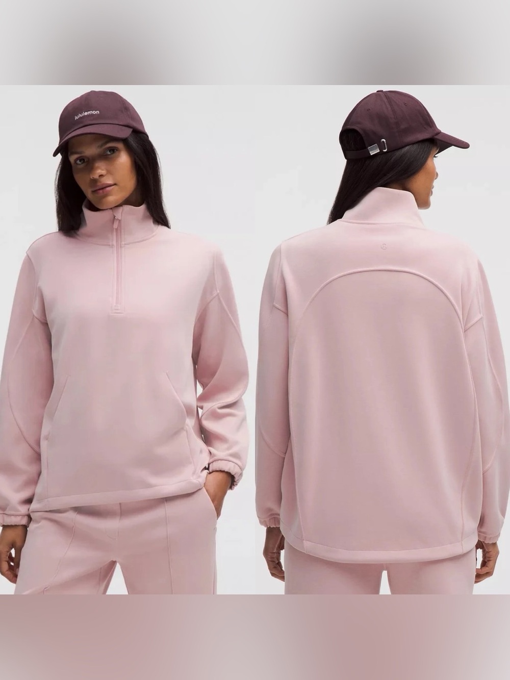 Lululemon Softstreme Half-Zip Long Mink Berry SZ S